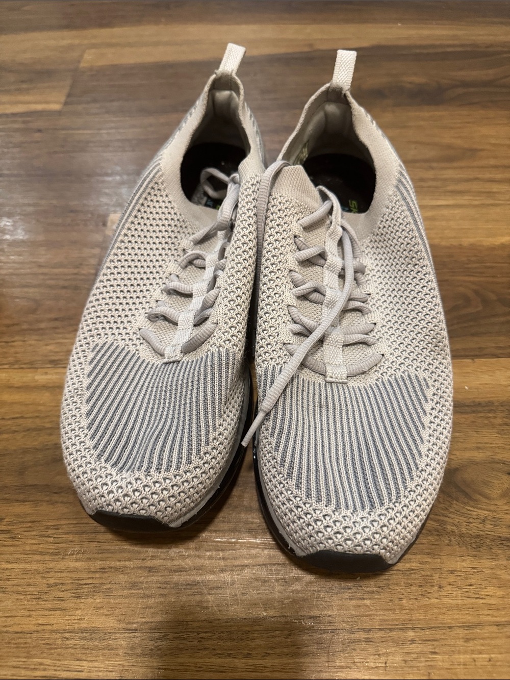 Skechers Men's Knit Lace-Up Sneakers - Light grey